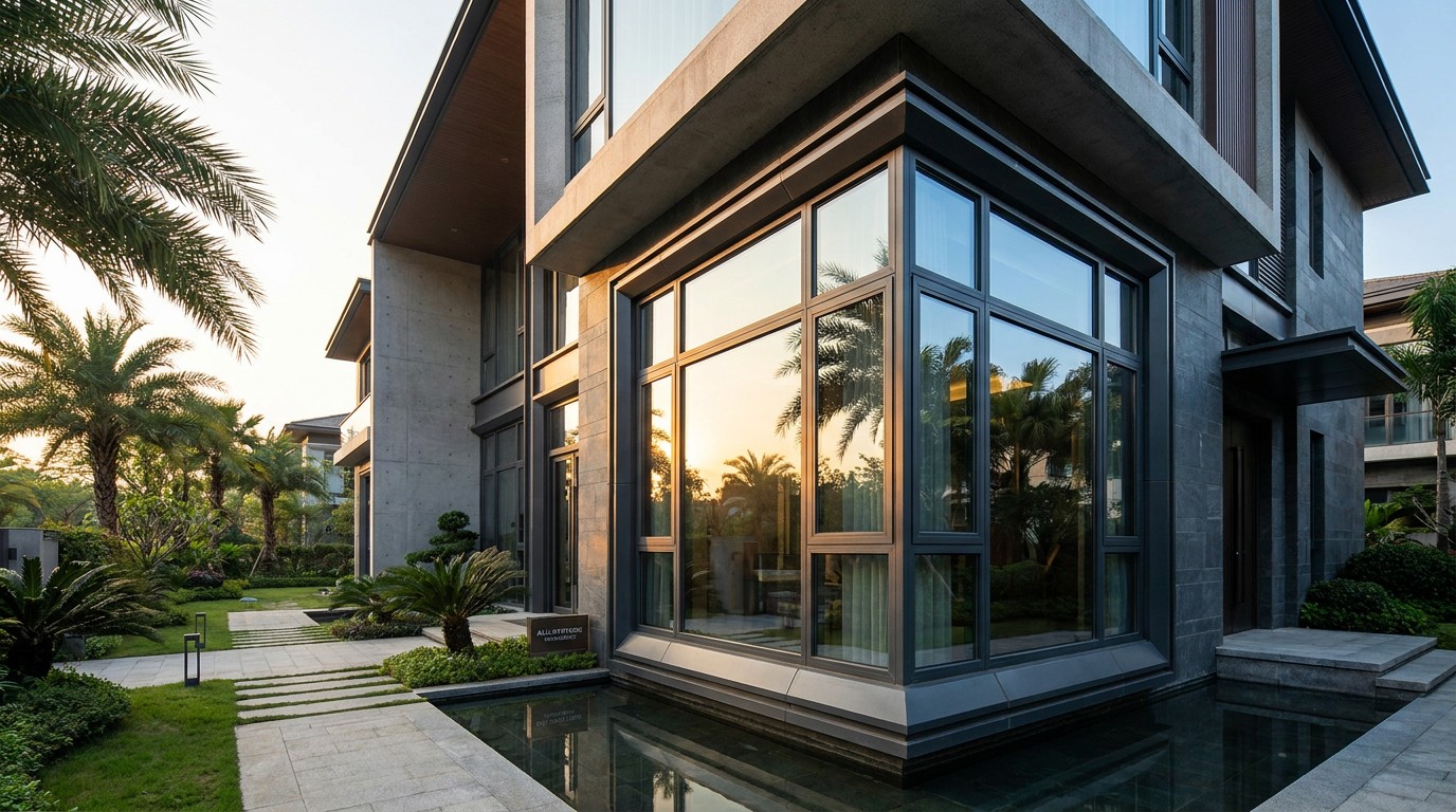 Guangdong Luxury Mansion Aluminum Bay Window Scene