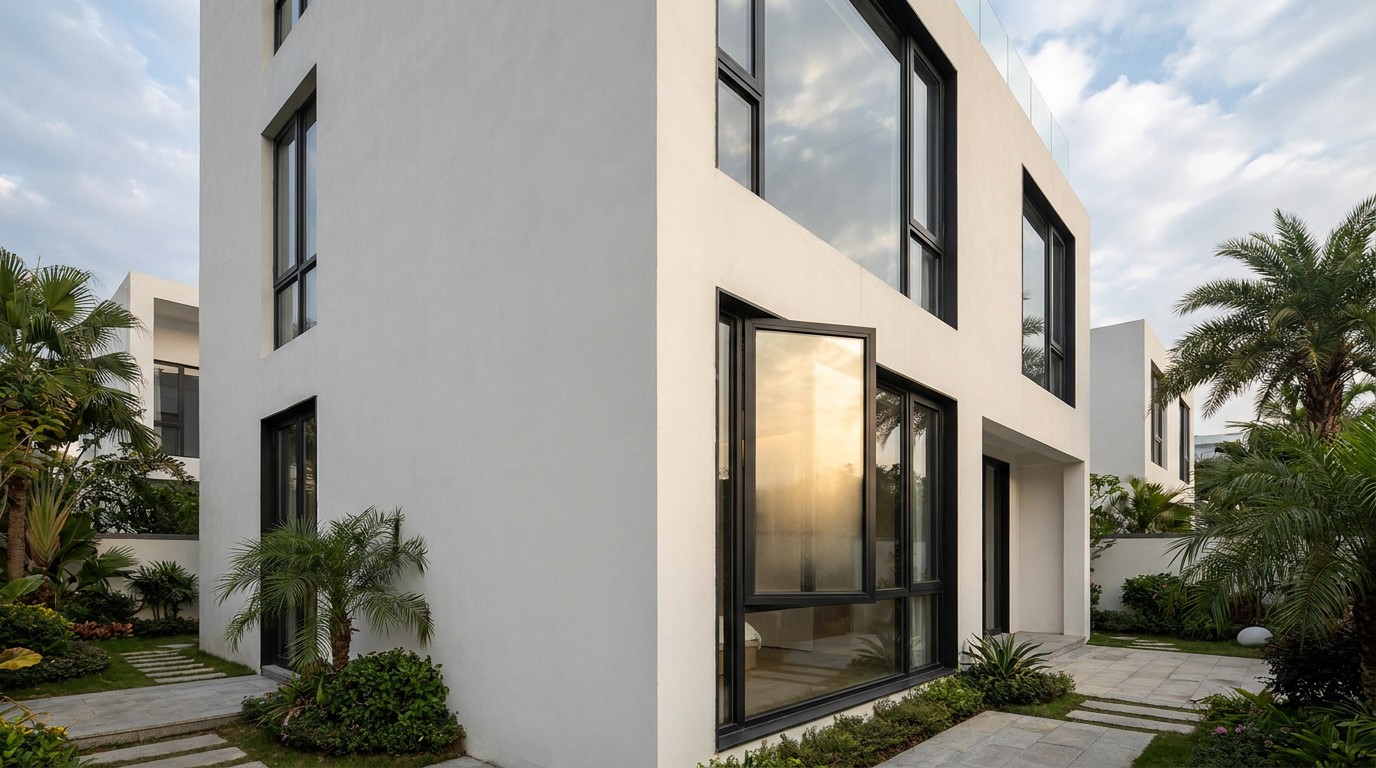 Guangdong Luxury Villa Aluminum Casement Window Scene