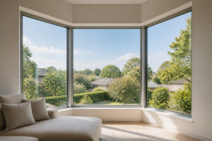 Angled Glass Panes for Aluminum Glass Bay & Bow Windows in China