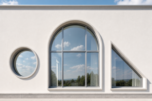 Arch Circle and Triangle Geometry for Aluminum Glass Specialty Windows in China